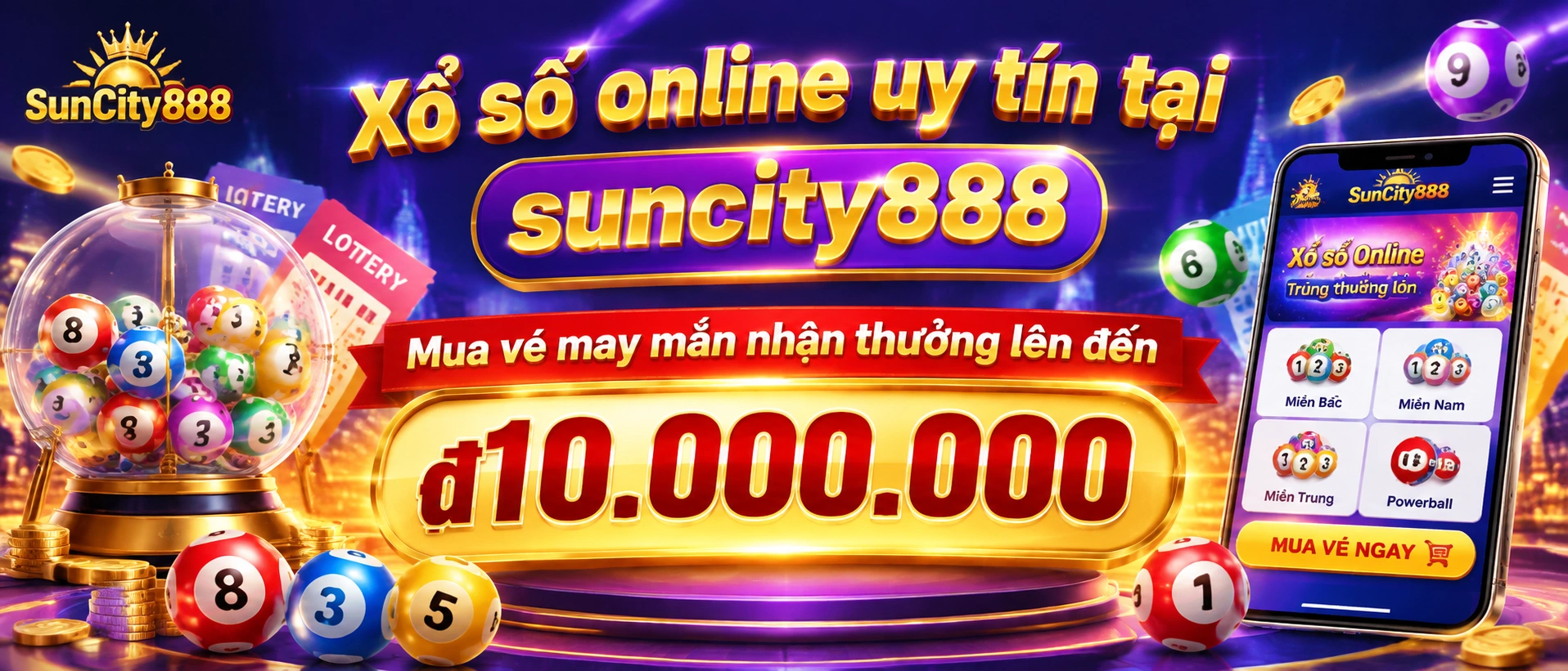 Giao diện Xổ Số SUNCITY888